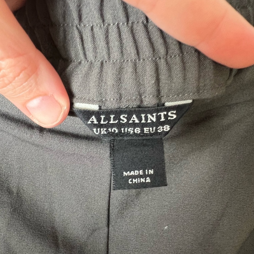 AllSaints Woman Size 6 Elgant Professional Green Tri Trousers Pants - Picture 3 of 8